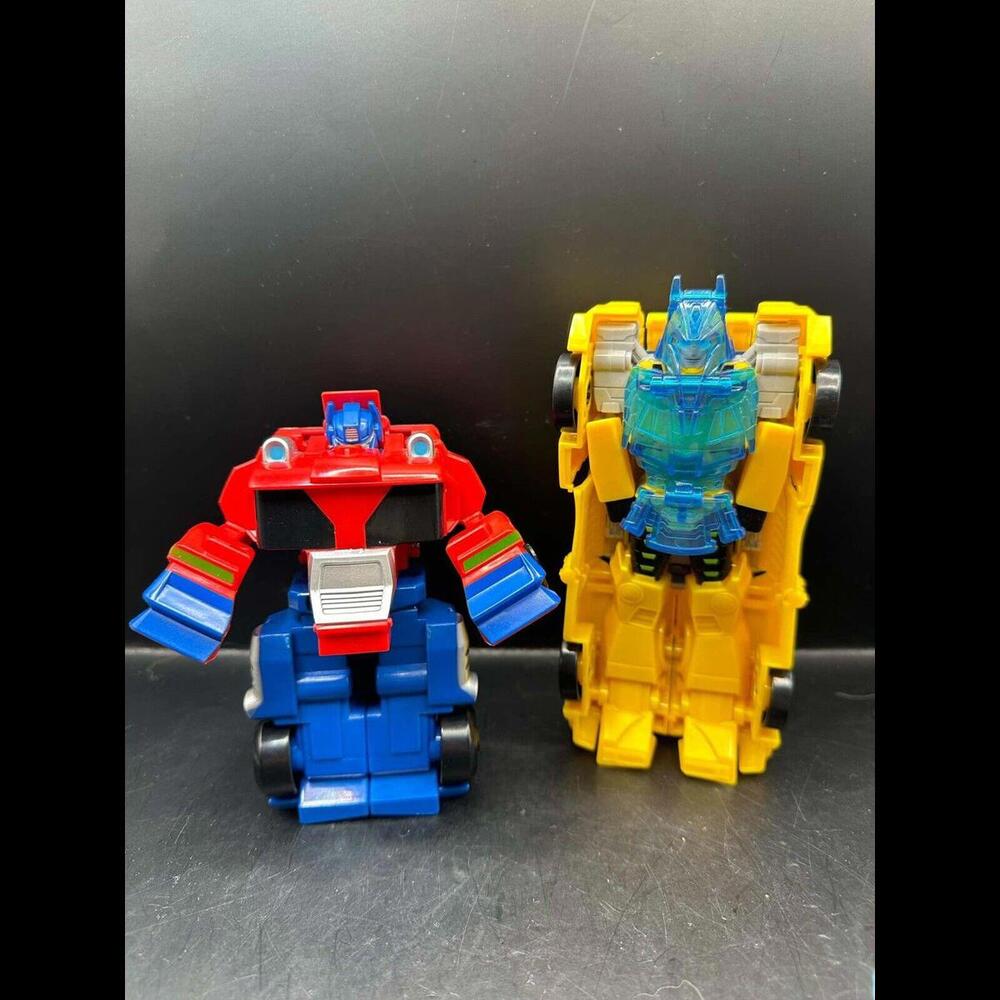 Transformers Rescue Bots Optimus Prime Bumblebee Racing Trailer